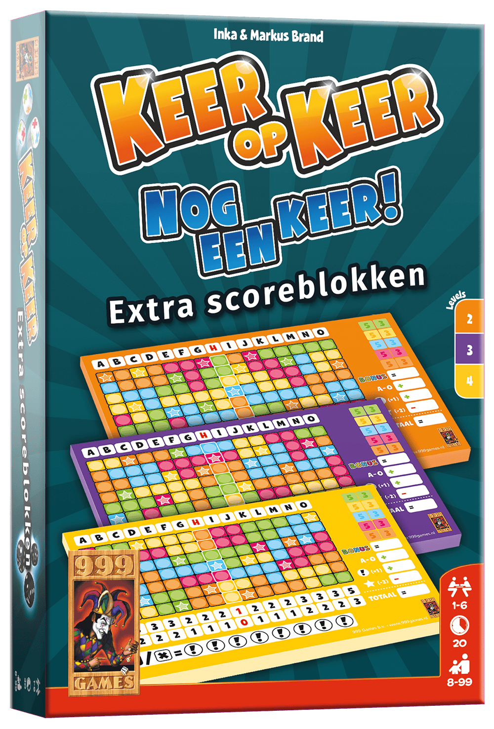 Keer op Keer Scoreblok 3 stuks Level 2, 3 en 4 Nog een Keer!