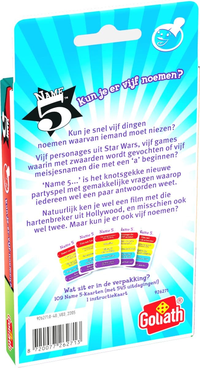 Name 5 kaartspel NL - Afbeelding 2
