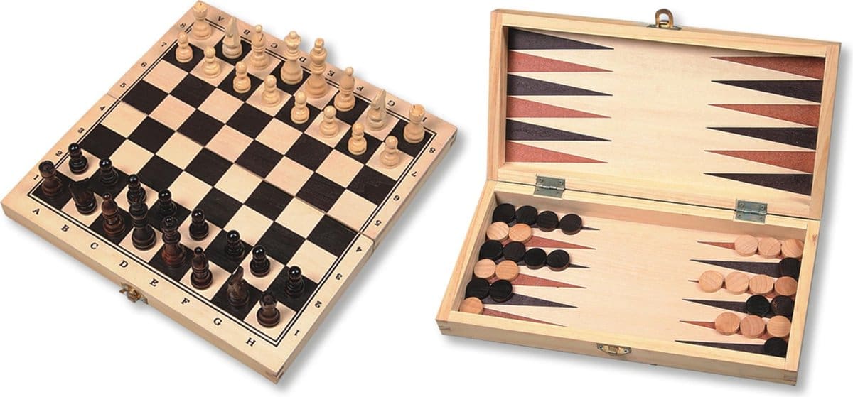 Schaak-/Backgammon klapcassette