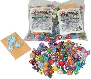 Pound-o-Dice Polydice Dobbelsteen set assorti (ca. 100 stuks)