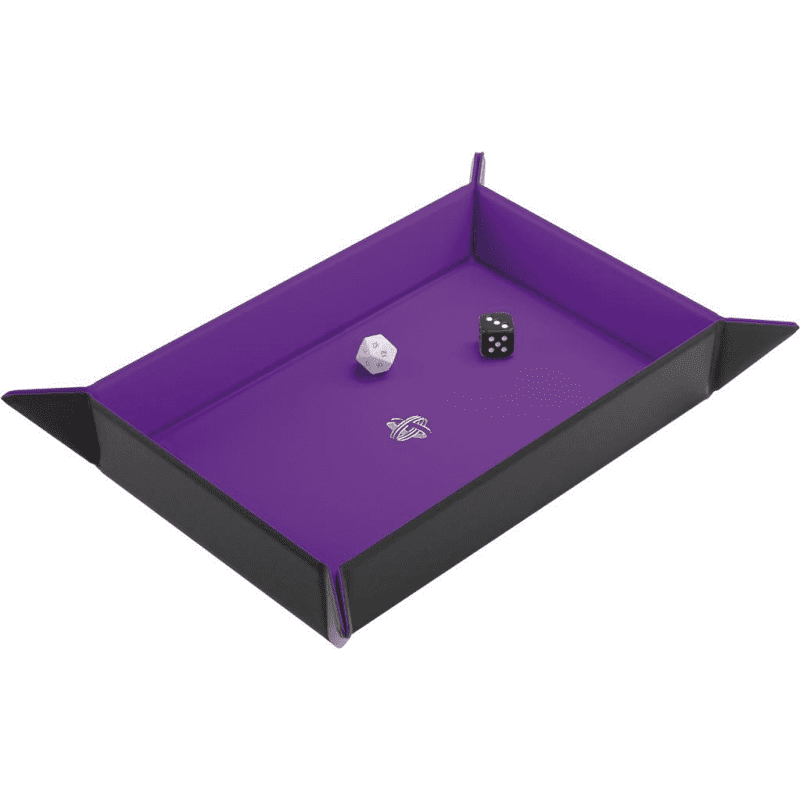 Magnetic Dice Tray Rectangular Black/Purple