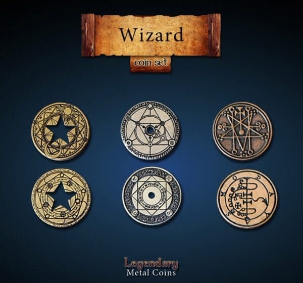 Legendary Metal Coins - Wizard / Magie