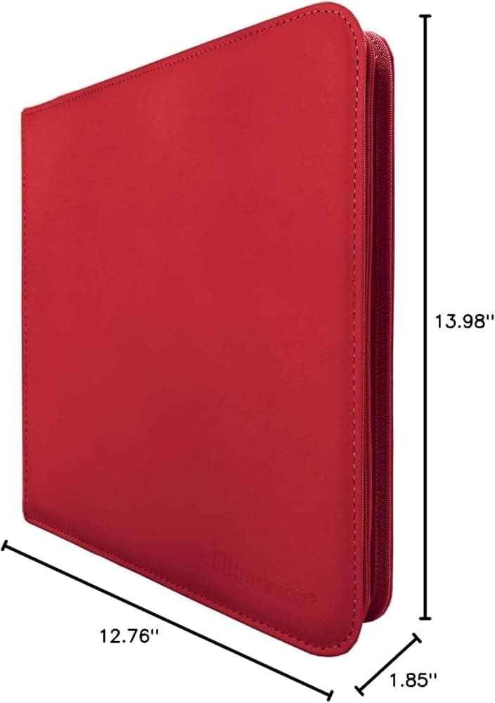 Ultra Pro 12 Pocket Zippered Binder Vivid Red