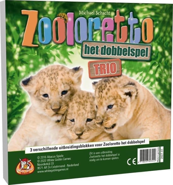 Zooloretto: het dobbelspel Trio (variatiebloks)